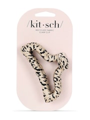 Kitsch Leopard Print Satin Wrapped Claw Clip - Image 3 of 5