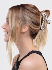 Kitsch Leopard Print Satin Wrapped Claw Clip - Image 5 of 5
