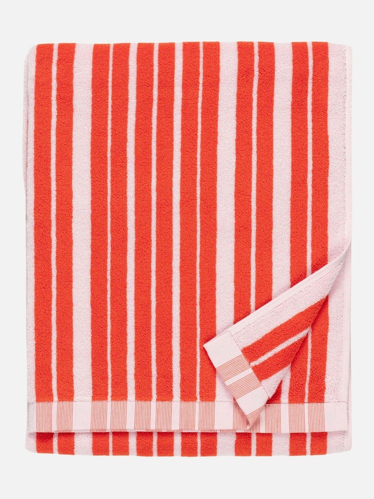 Marimekko Red Raide Bath Towel - Image 1 of 2