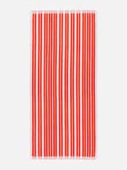 Marimekko Red Raide Bath Towel - Image 2 of 2