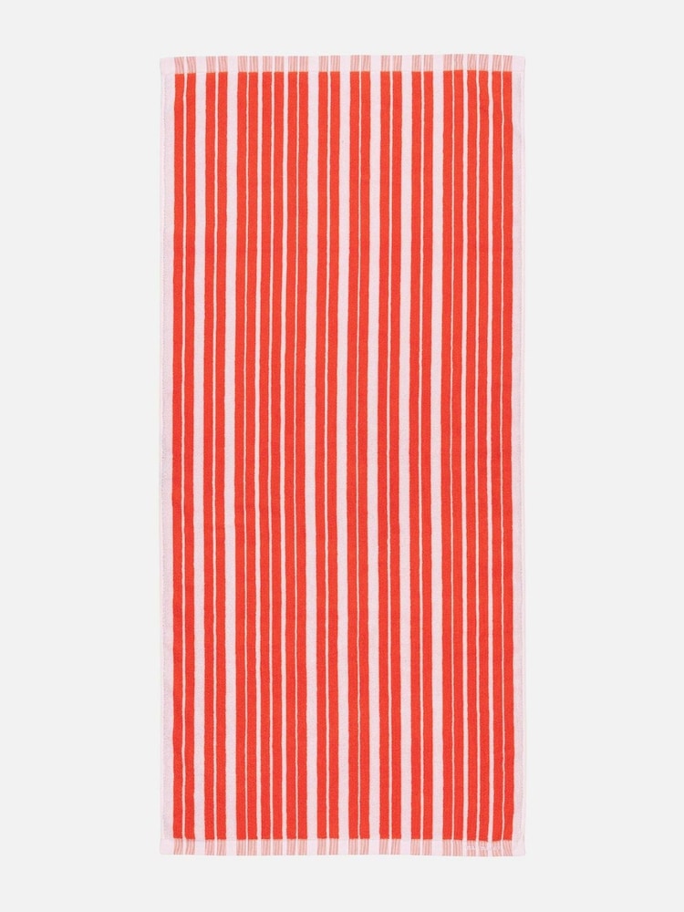 Marimekko Red Raide Bath Towel - Image 2 of 2