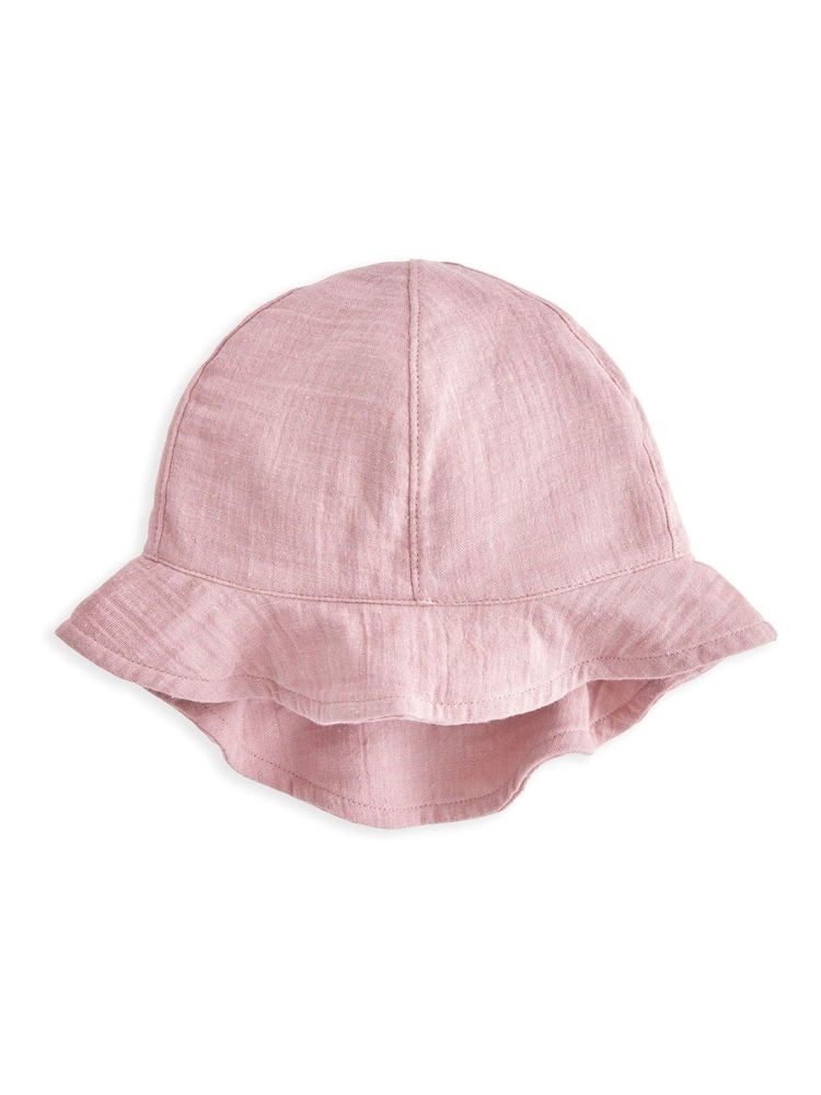 Mamas & Papas Sprigs Print 100% Cotton White Bodysuit, Bloomer & Hat Outfit Set - Image 4 of 4