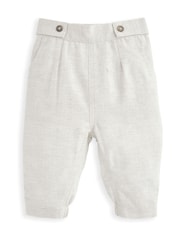 Mamas & Papas Neutral Suit with 100% Cotton Shirt, Waistcoat & Trouser Set - Image 10 of 12