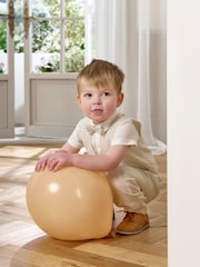 Mamas & Papas Neutral Suit with 100% Cotton Shirt, Waistcoat & Trouser Set - Image 3 of 12