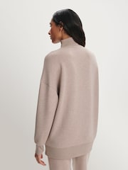 Varley Taupe Marl Masie Longline Sweatshirt - Image 2 of 7