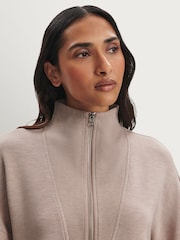 Varley Taupe Marl Masie Longline Sweatshirt - Image 4 of 7