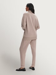 Varley Taupe Marl Masie Longline Sweatshirt - Image 6 of 7