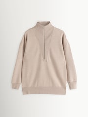 Varley Taupe Marl Masie Longline Sweatshirt - Image 7 of 7