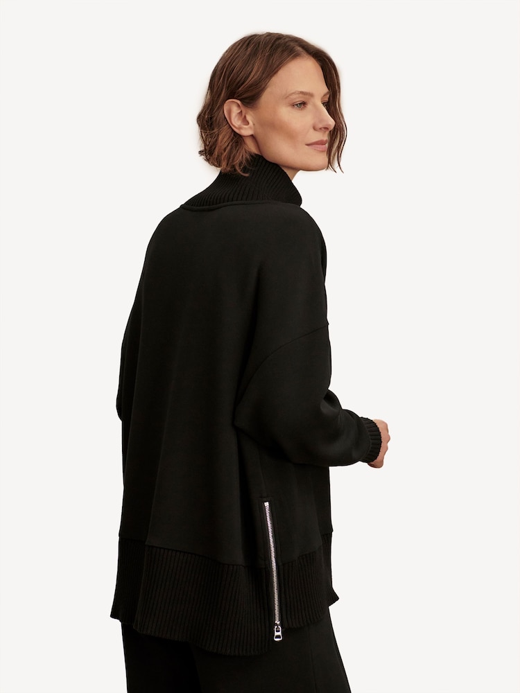 Varley Black Barker High Neck Sweatshirt - Image 2 of 7 Varley Black Barker High Neck Sweatshirt - Image 2 of 7