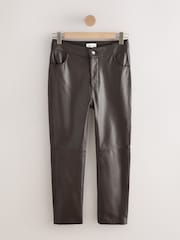 Chocolate marrom - N. Premium Real Leather Trousers - Imagem 1 de 3
