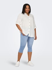 Blå - ONLY Curve Denim Capri Jeans - Bilde 1 av 1