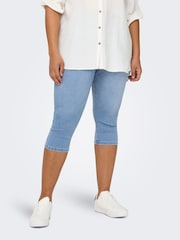 ONLY Curve Blue Denim Capri Jeans - Image 5 of 7