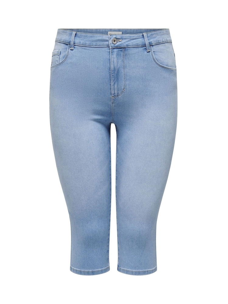 ONLY Curve Blue Denim Capri Jeans - Image 6 of 7