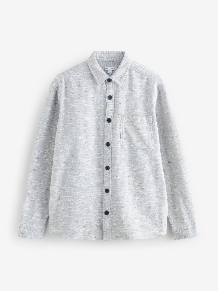 Blue Textured Pattern Long Sleeve Shirt - Image 1 of 2