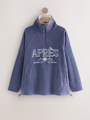 Blue Apres Half Zip Fleece Jumper - Image 1 of 4