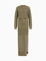 AllSaints Green Miro Dress - Image 10 of 10