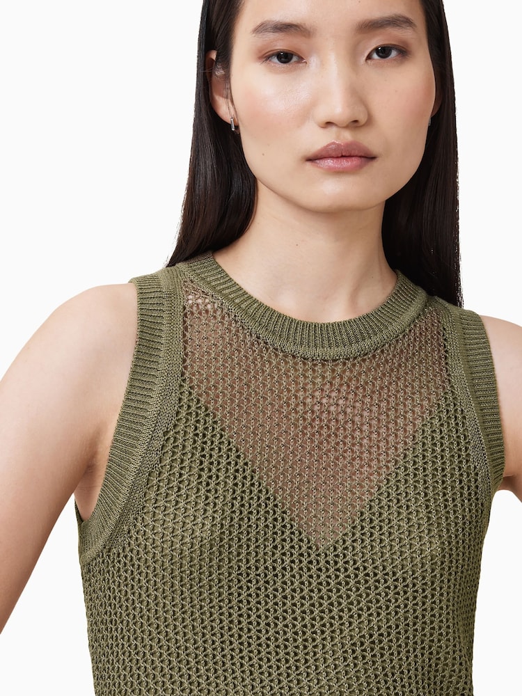 AllSaints Green Miro Dress - Image 2 of 10