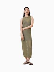 AllSaints Green Miro Dress - Image 4 of 10