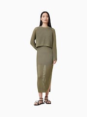 AllSaints Green Miro Dress - Image 6 of 10