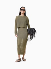 AllSaints Green Miro Dress - Image 7 of 10