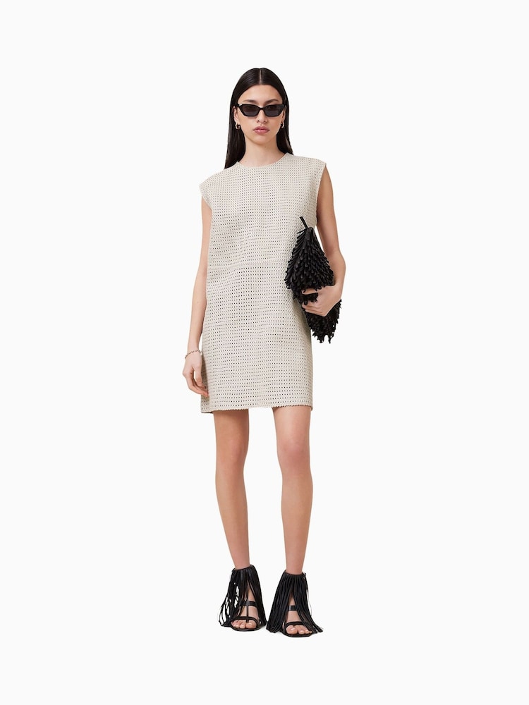 AllSaints Natural Nessa Lea Dress - Image 1 of 9