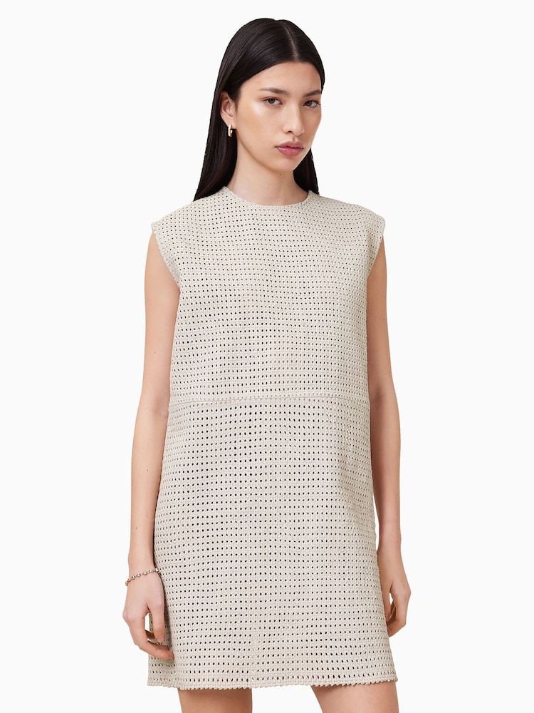 AllSaints Natural Nessa Lea Dress - Image 2 of 9