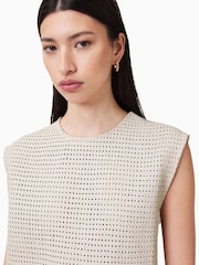 AllSaints Natural Nessa Lea Dress - Image 3 of 9