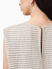 AllSaints Natural Nessa Lea Dress - Image 6 of 9