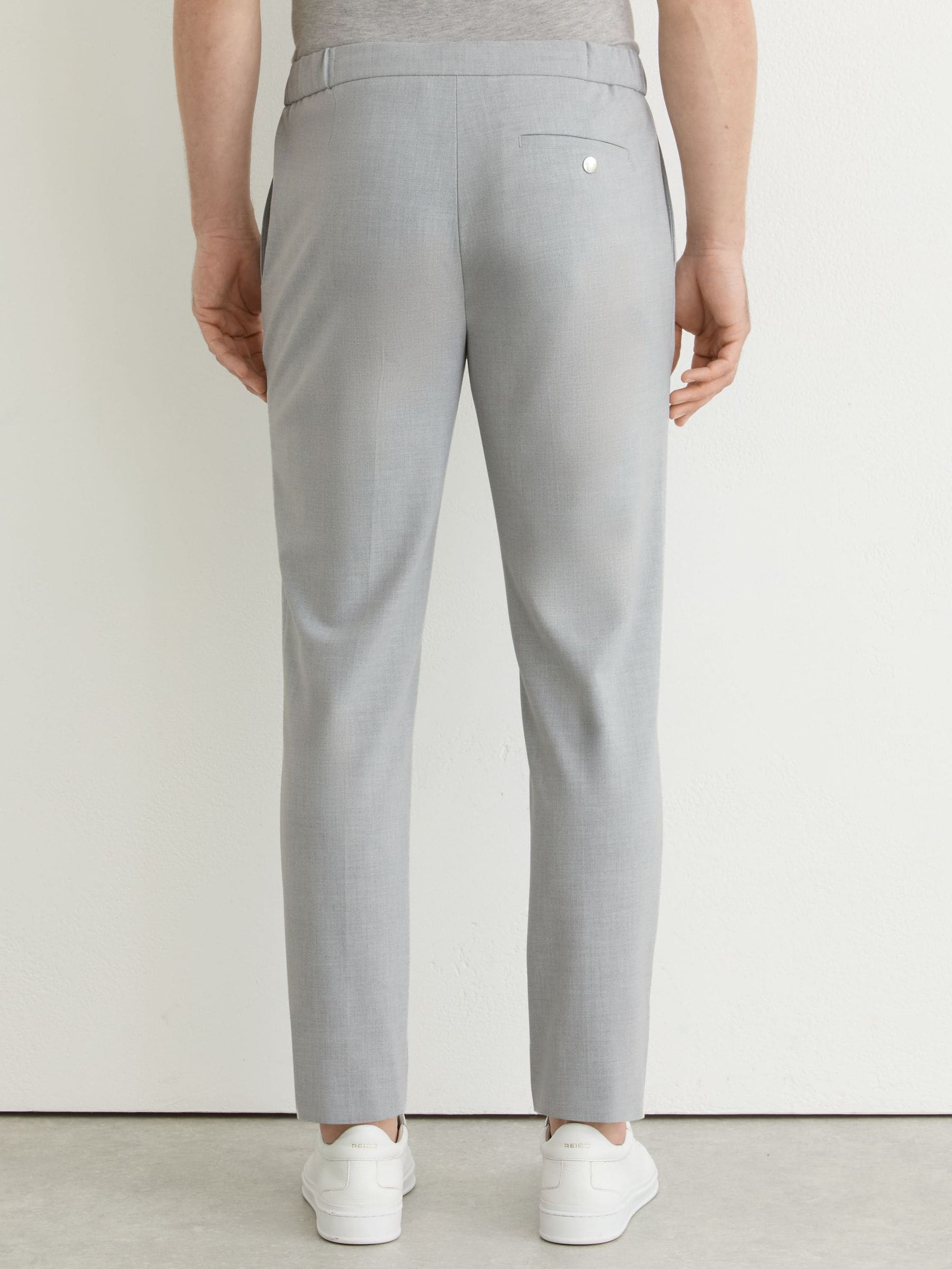 Buy Reiss Grey Found Slim Fit Stretch Drawstring Trousers from