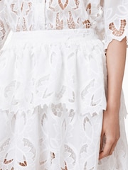 AllSaints White Cavarly Emb Skirt - Image 4 of 7