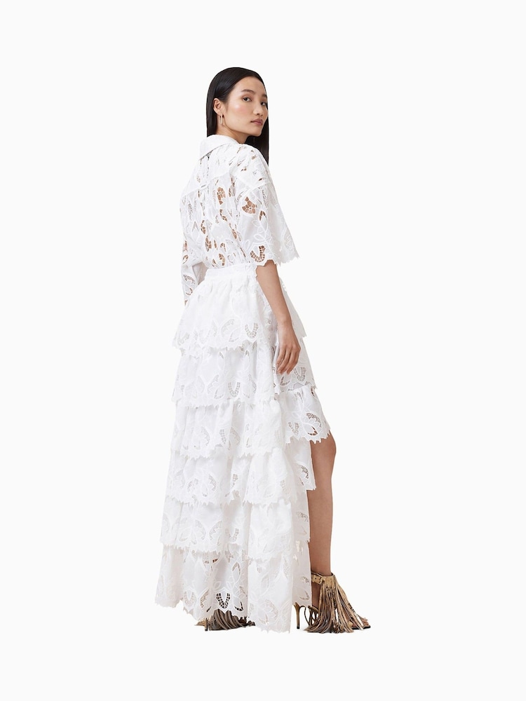 AllSaints White Cavarly Emb Skirt - Image 4 of 6