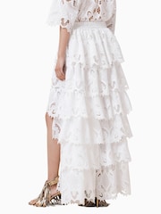 AllSaints White Cavarly Emb Skirt - Image 6 of 7