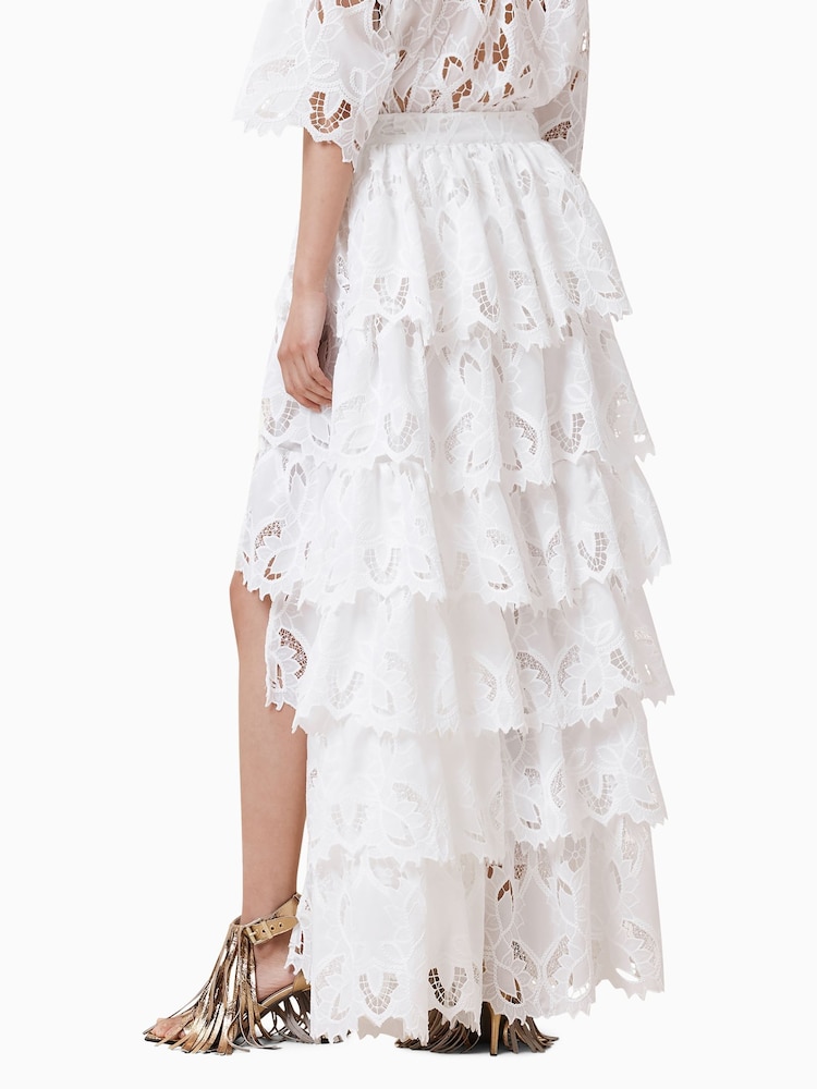 AllSaints White Cavarly Emb Skirt - Image 5 of 6
