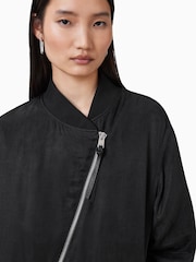 AllSaints Black Avril Bomber Jacket - Image 2 of 9