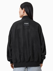 AllSaints Black Avril Bomber Jacket - Image 8 of 9
