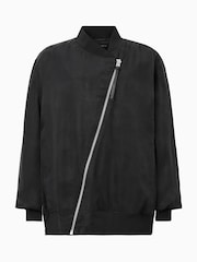 AllSaints Black Avril Bomber Jacket - Image 9 of 9