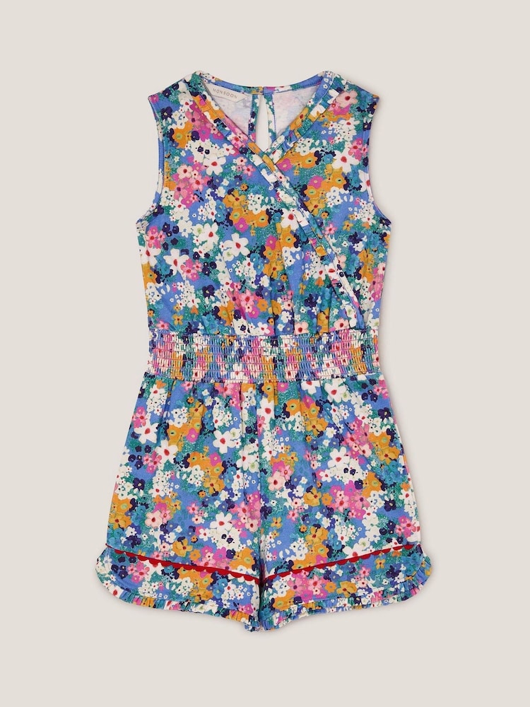 Mono corto de algodón 100 % sin mangas con estampado floral de Monsoon - Imagen 1 de 2 Mono corto de algodón 100 % sin mangas con estampado floral de Monsoon - Imagen 1 de 2