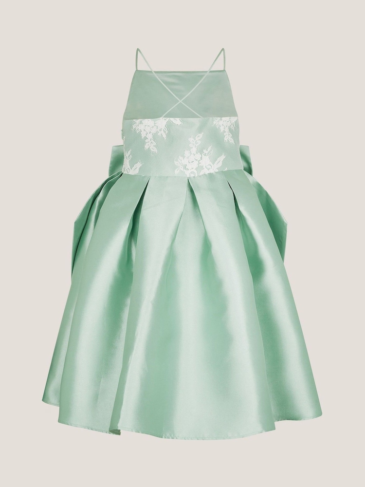 Monsoon Juniper Satin Lace Bow Bridesmaid Dress - Image 3 of 3 Monsoon Juniper Satin Lace Bow Bridesmaid Dress - Image 3 of 3