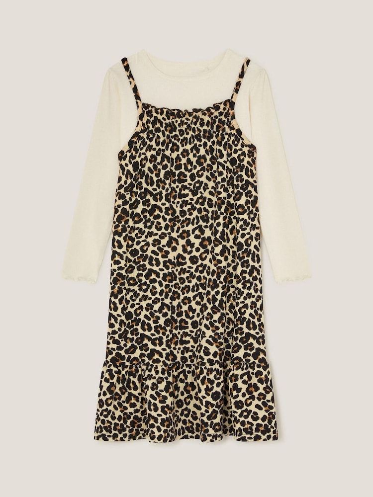 Monsoon Black Animal Print Dress & Top Set - Image 1 of 3
