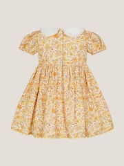 Monsoon Yellow Baby Bunny Applique Floral Dress - Image 3 of 4