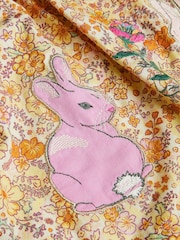 Monsoon Yellow Baby Bunny Applique Floral Dress - Image 4 of 4