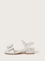 Monsoon Natural Diamante Bow Satin Heels - Image 2 of 3