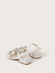 Monsoon Natural Diamante Bow Satin Heels - Image 3 of 3