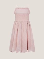 Monsoon Pink Clementine Strappy Broderie Dress - Image 3 of 4