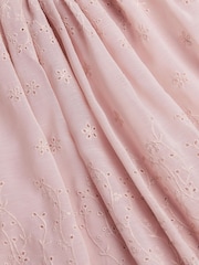 Monsoon Pink Clementine Strappy Broderie Dress - Image 4 of 4