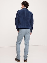Banana Republic Blue Straight Linen-Cotton Traveler Trousers - Image 2 of 4