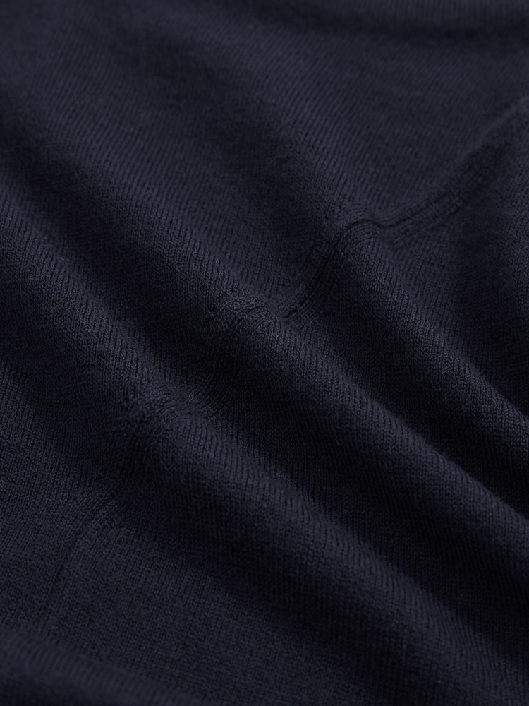 Reiss Navy Harper Wool Slouched Sleeveless Top - Image 5 of 5