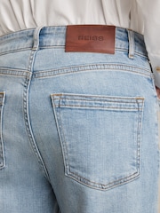 Reiss Light Blue Bonnie Mid-Rise Flared Jeans - Image 4 of 6