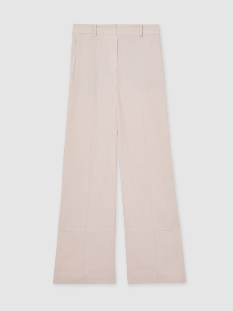 Reiss Pink Darcie Petite Wide-Leg Suit Trousers - Image 2 of 8