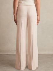 Reiss Pink Darcie Petite Wide-Leg Suit Trousers - Image 3 of 8